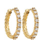 9ct Yellow Gold Diamond Earrings