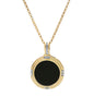 9ct Gold Onyx and Diamond necklace