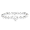 Solid Silver Belcher Bracelet with T Bar Clasp