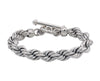 Imported Solid Silver Rope Bracelet
